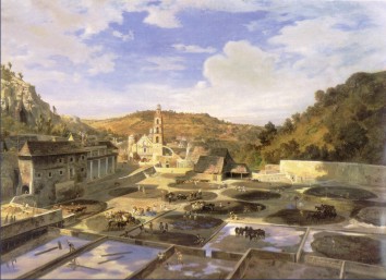 Eugenio_Landesio_Patio_de_la_Hacienda_de_Regla